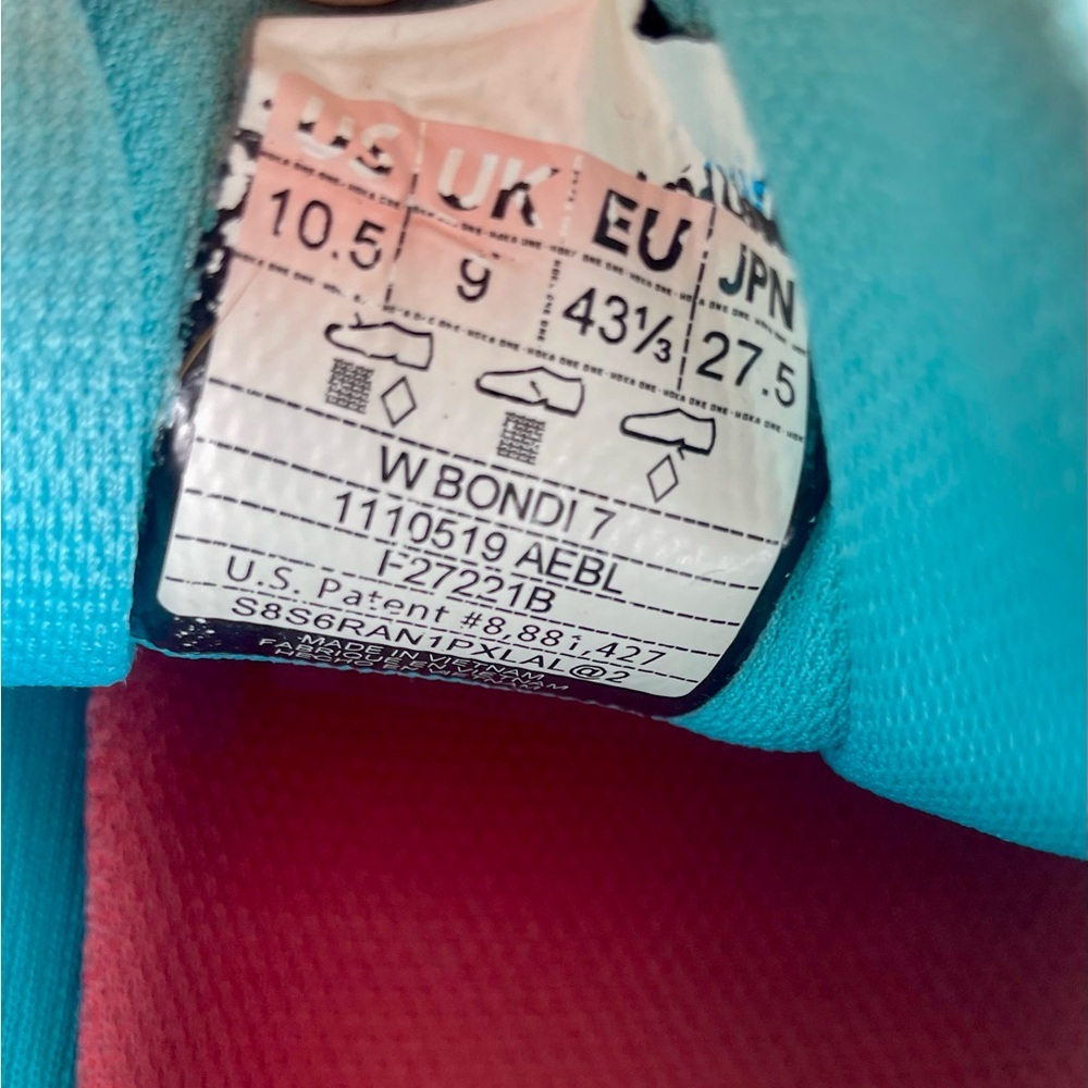 Hoka One One Bondi 7 AEBL Running Gym Shoes Sneakers Womens 10.5 - Picture 7 of 7